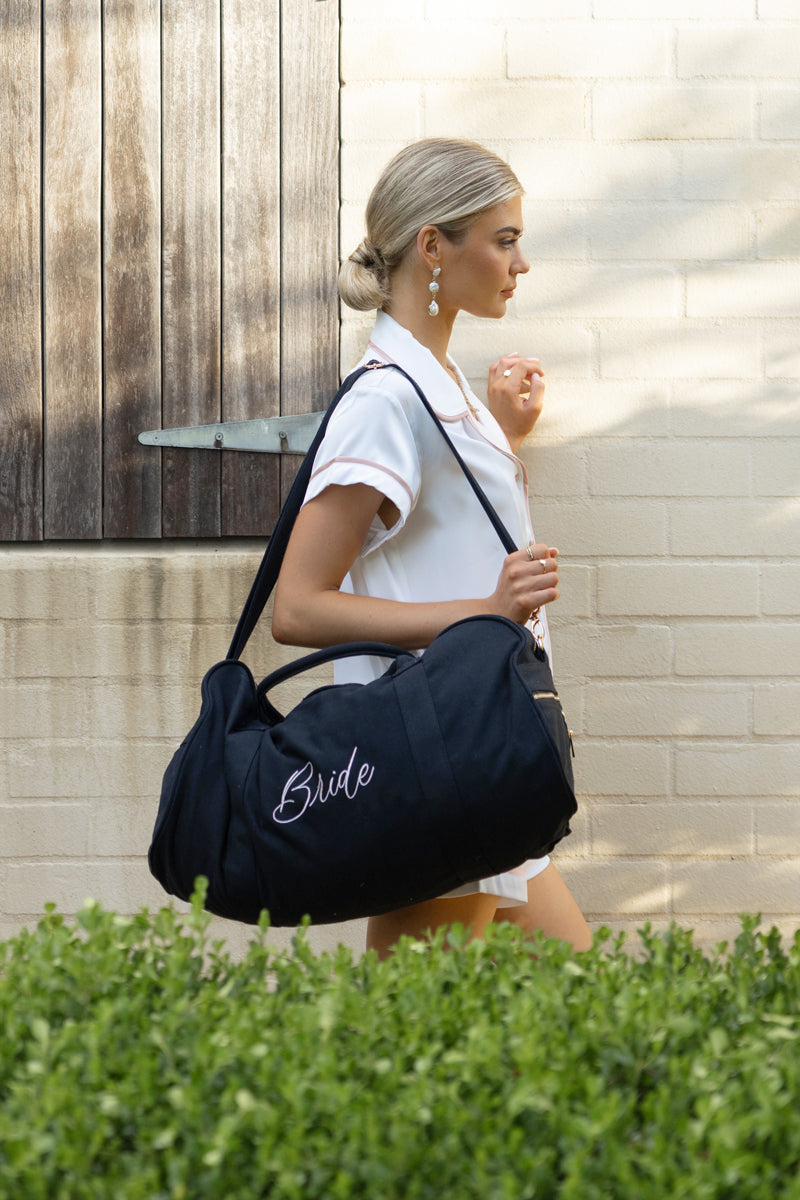 Custom Duffle Bag Black | Personalised Bag | Mens Duffle Bag