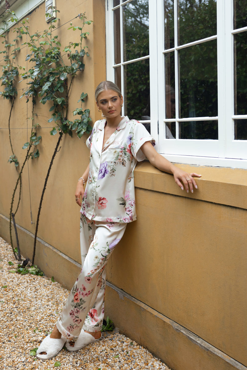 Floral Bridesmaid Pyjamas | Floral Satin Sleepwear