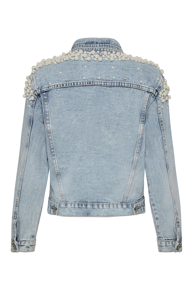 Bridal Denim Jacket | Personalised Pearl Jacket | Bride Denim Jacket