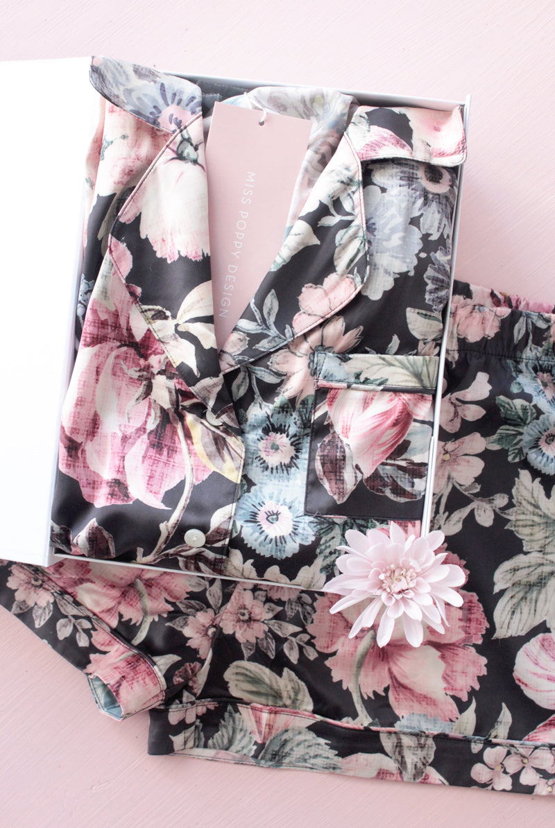 Floral Satin Pyjamas Gift Idea
