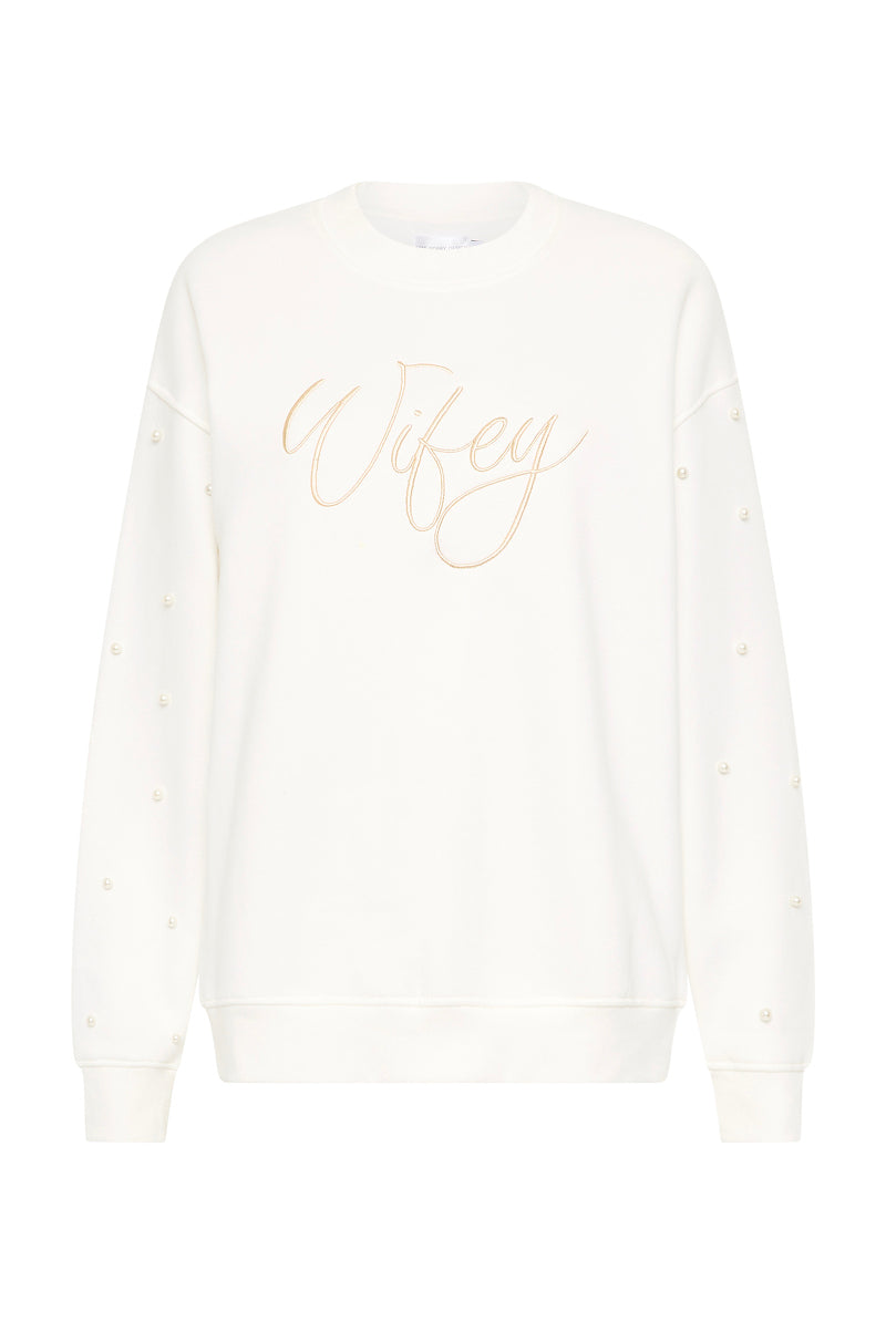 Wifey Sweater | Pearl Sleeve Sweater | Bridal Loungewear