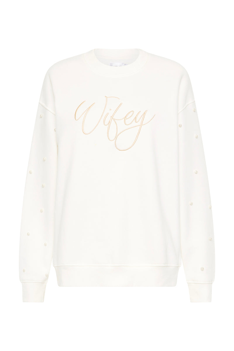 Wifey Sweater | Pearl Sleeve Sweater | Bridal Loungewear
