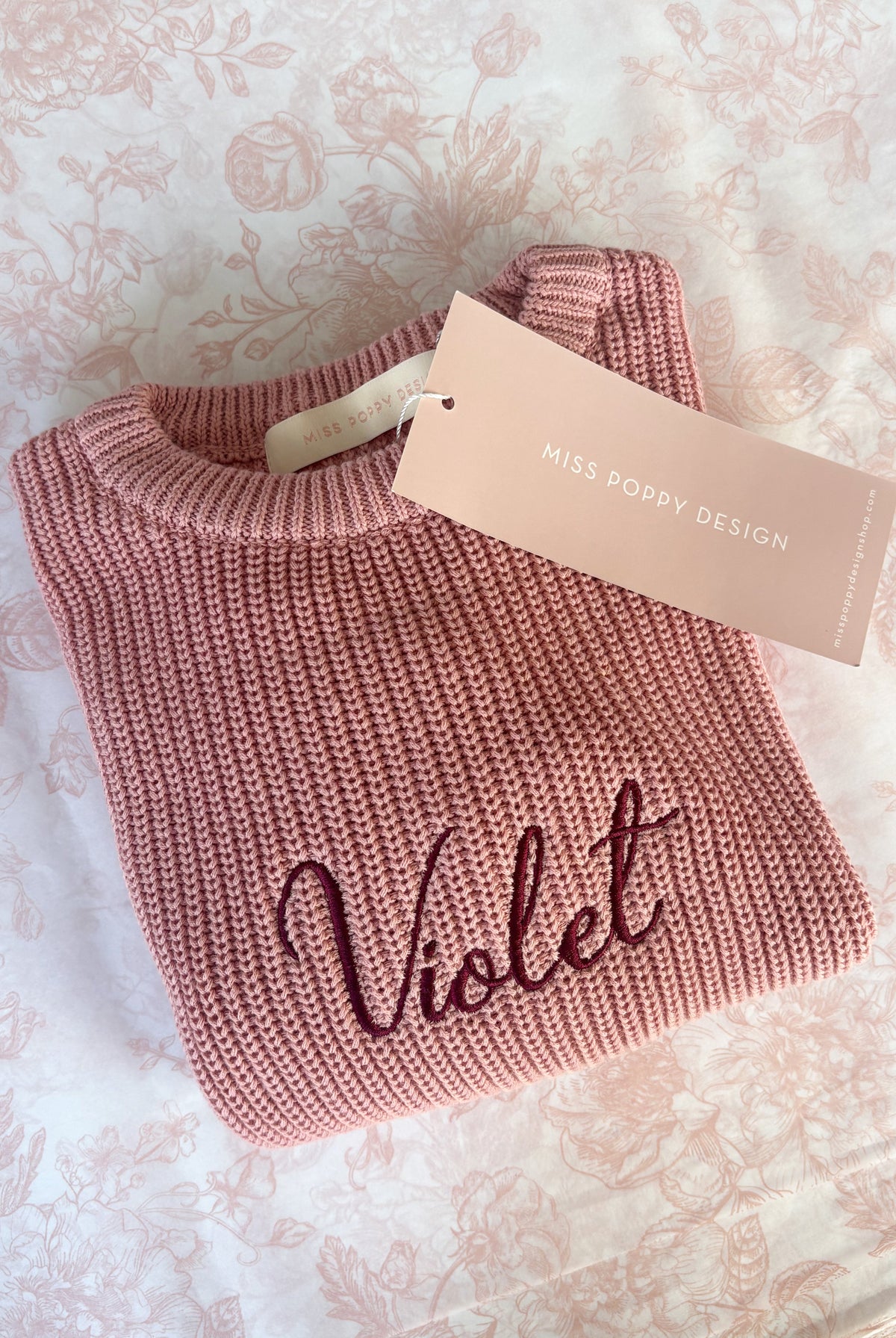 Personalised Baby Knit | Kids jumper with embroidered name