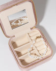 Pink Velvet Jewellery Case