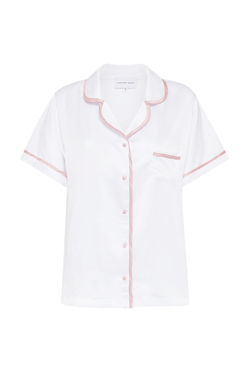 White Satin Bridesmaid Pyjamas | White Bride PJs