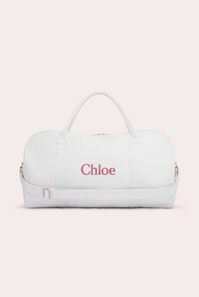 White Personalised Bag with Custom Name
