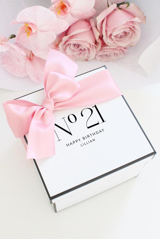 Birthday Personalised Gift Box- Square - Miss Poppy Design