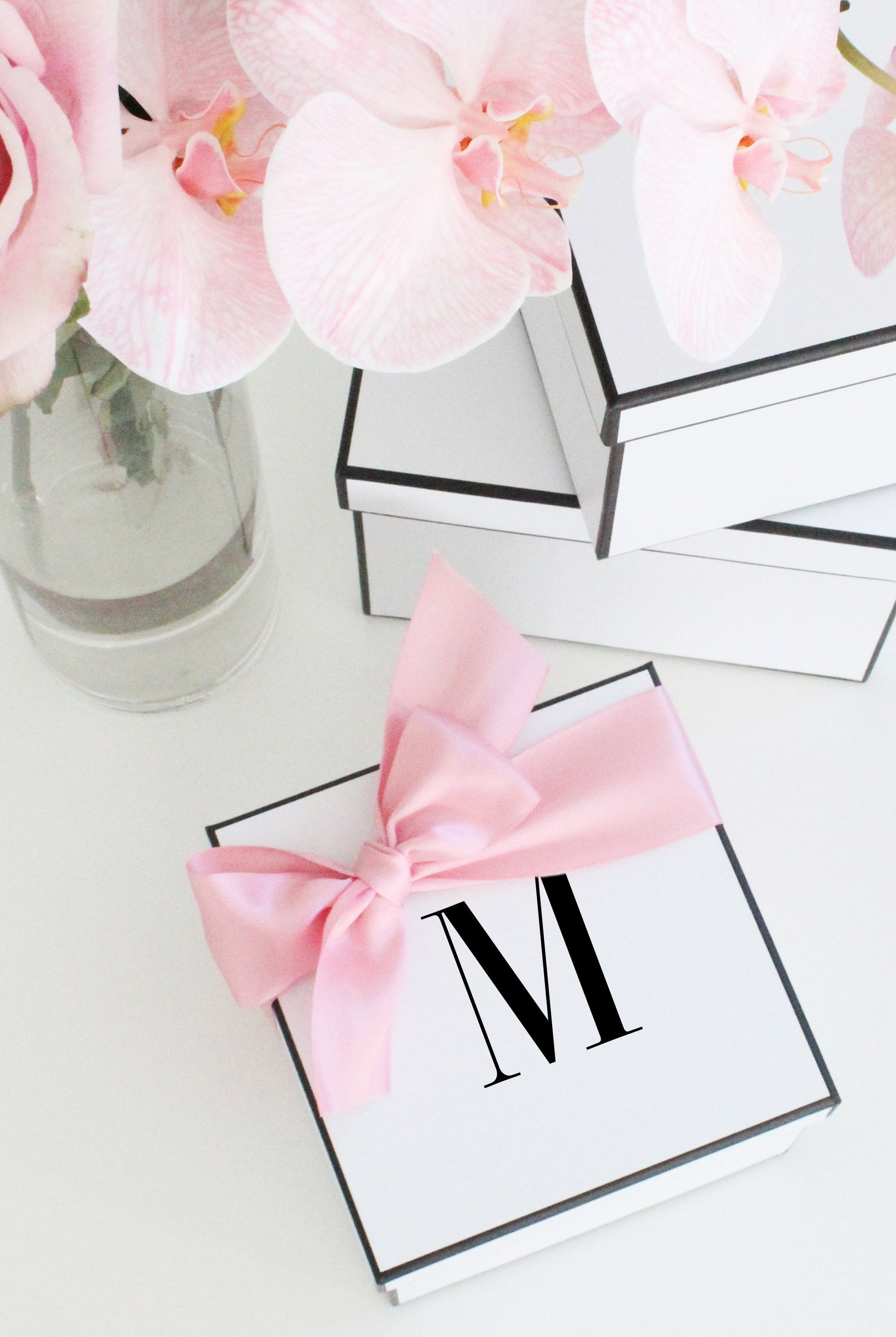 Personalised Initial Gift Box- Square - Miss Poppy Design