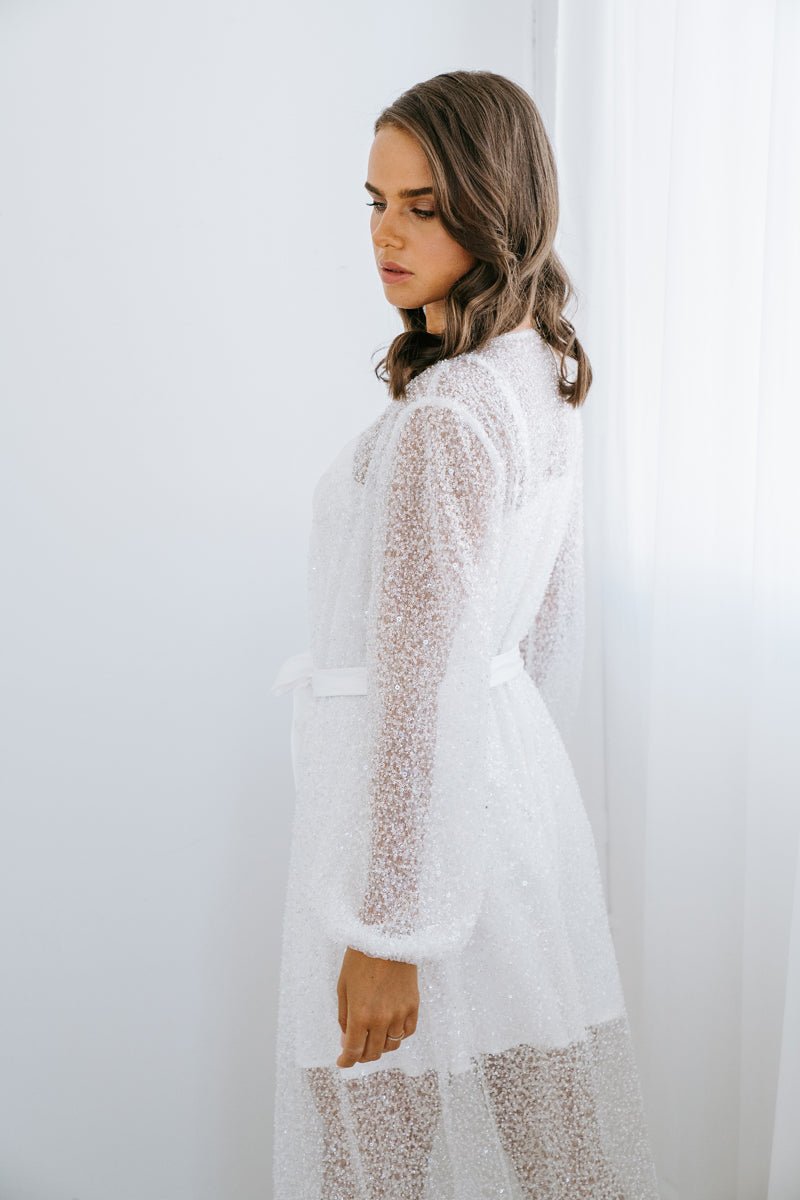 Glittery Bridal Robe | Getting Ready Robe | Wedding Morning Robe