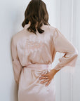 Lace Bridesmaid Robe | Blush Pink Robe | Satin Robe | Personalised Robe