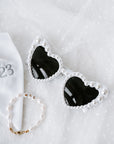 Pearl Heart Sunglasses | Heart Sunglasses | Bride Sunglasses