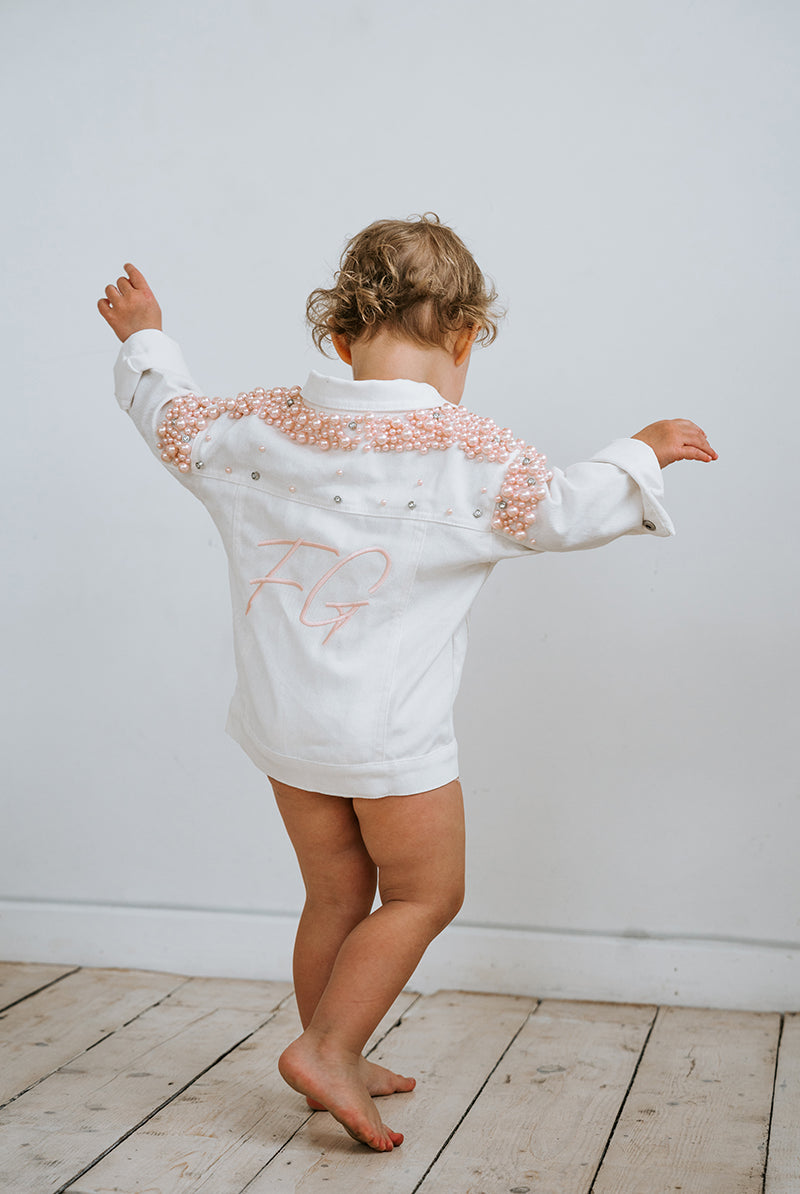 Personalised Kids Jacket | Customised Childrens Jacket | Kids Pearl jacket