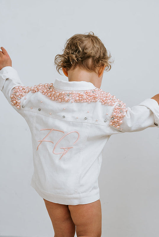 Personalised Kids Jacket | Customised Childrens Jacket | Kids Pearl jacket