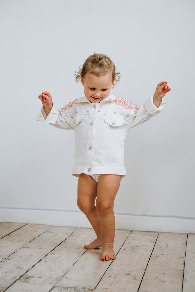 Personalised Kids Jacket | Customised Childrens Jacket | Kids Pearl jacket