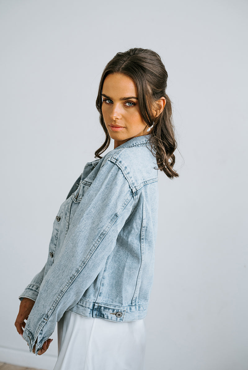 Personalised Denim Jacket | Embroidered Denim Jacket | Wedding Jacket
