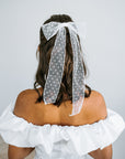 Polka Dot Bridal Bow | Wedding Bow | Bridal Hair Bow