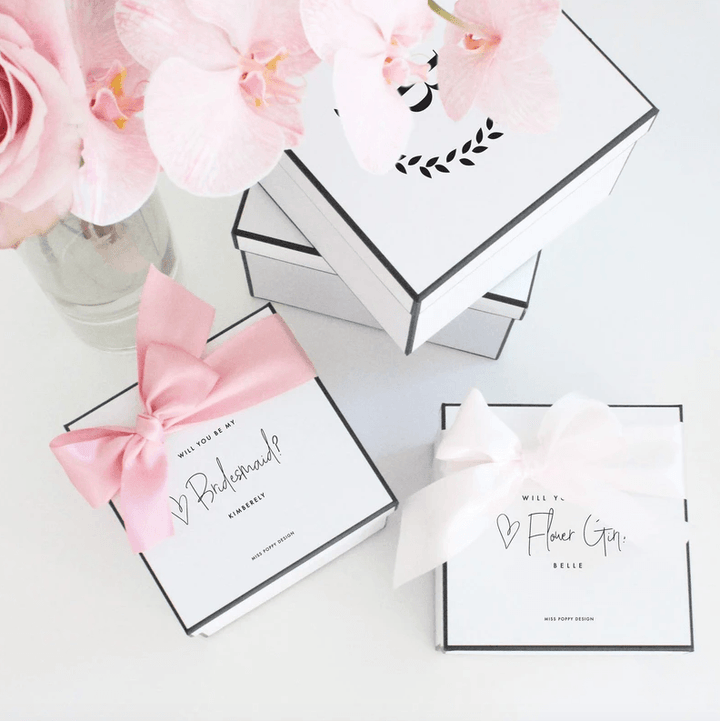 Bridesmaid Boxes | Miss Poppy Design | Personalised Gift Boxes Melbourne