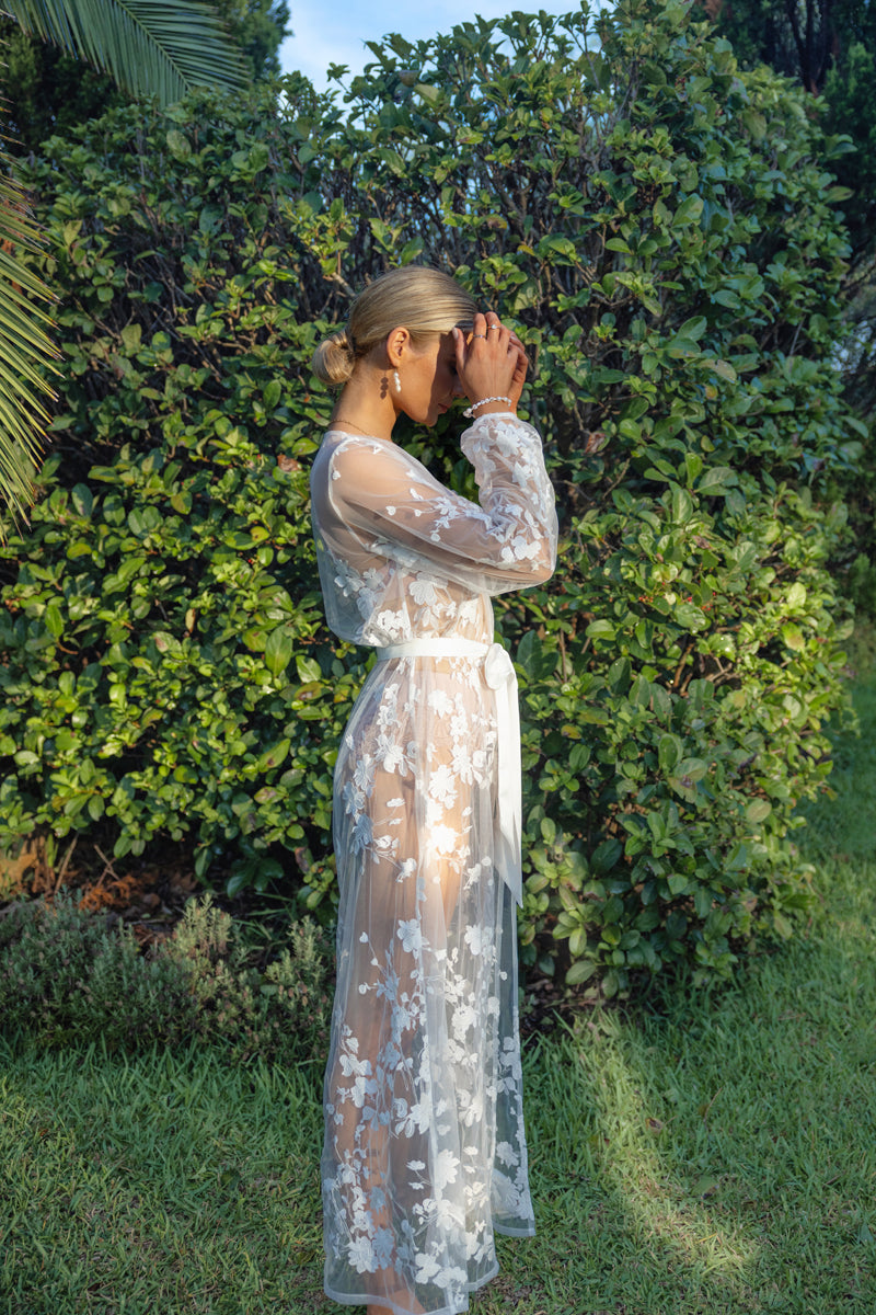 Alex Maxi Robe Floral Lace