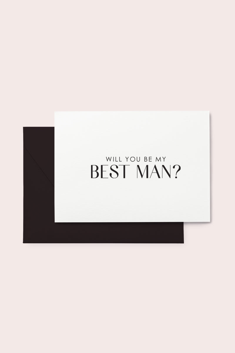 Will you be my best man bridal party proposal card