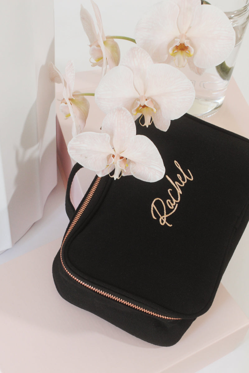 Personalised Vanity Bag - Black PRE ORDER