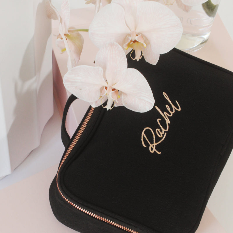 Personalised Vanity Bag - Black PRE ORDER