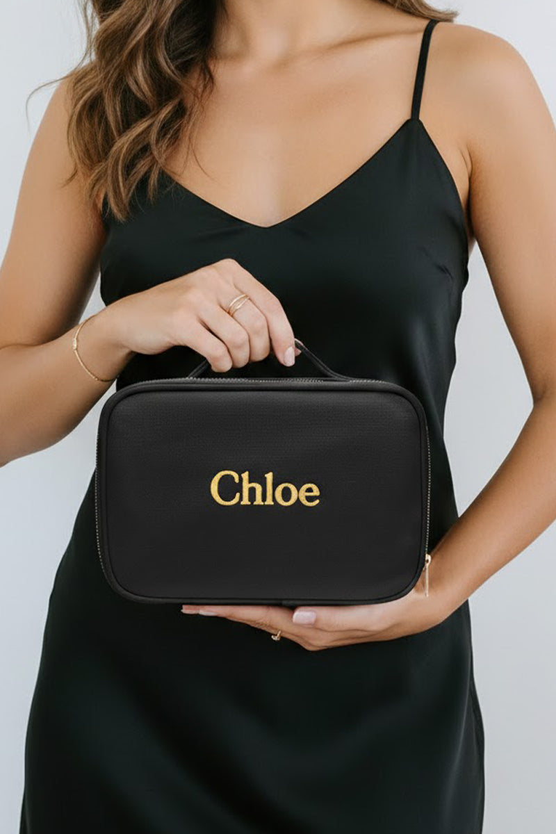 Personalised Vanity Bag - Black PRE ORDER