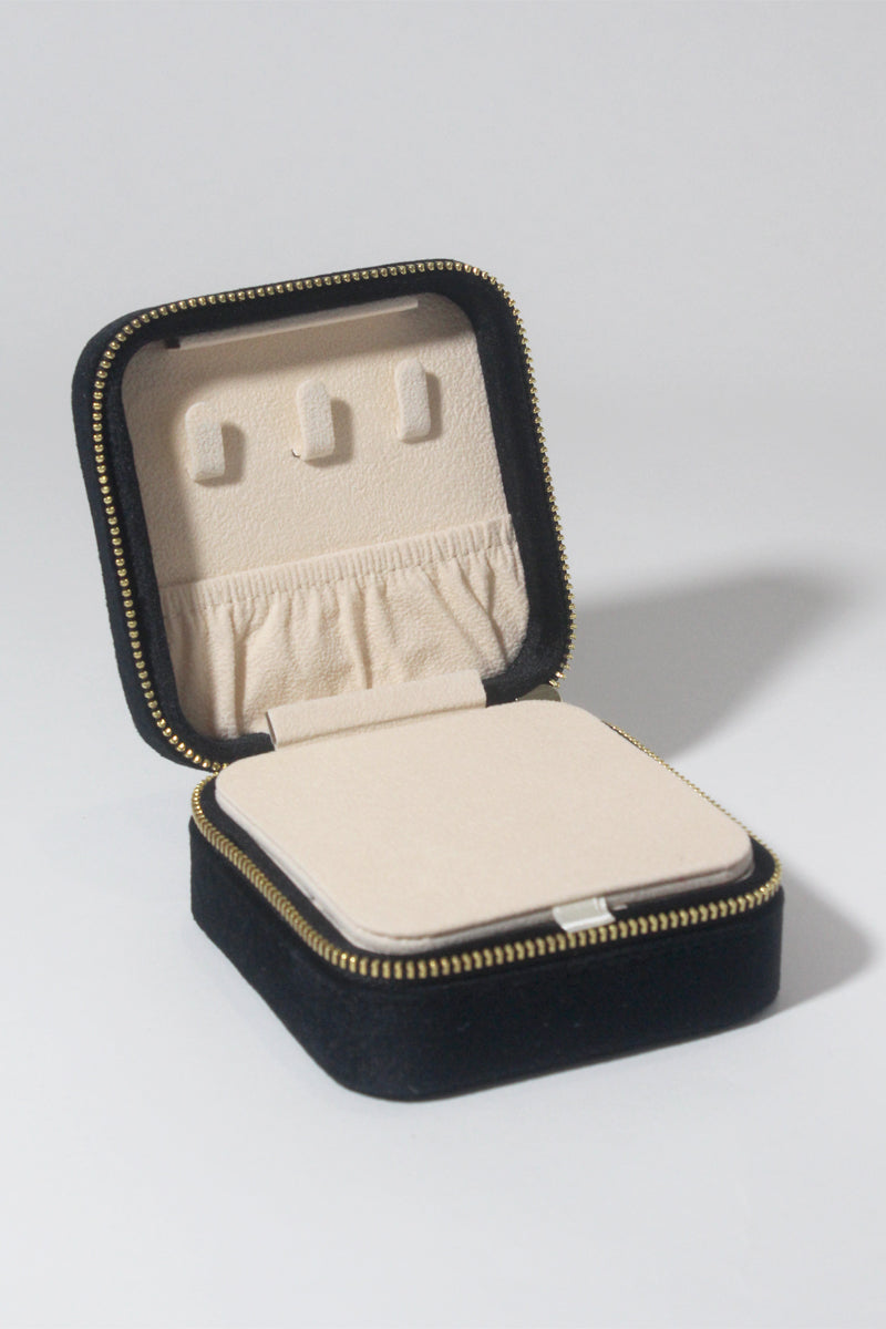 Black Velvet Jewellery Case | Personalised Gift | Bridesmaid Gift