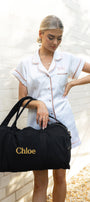 Personalised Black Duffle Bag
