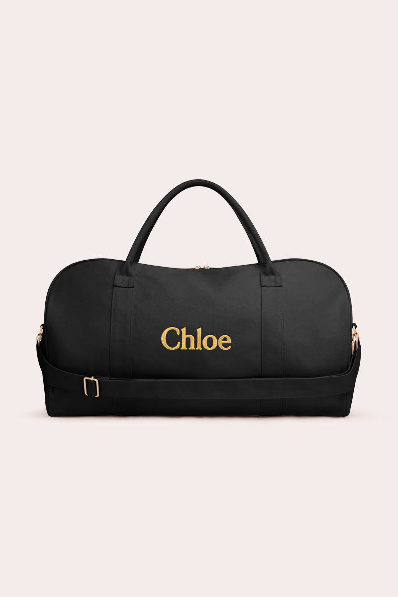 Black Overnight Bag With Name