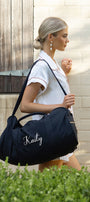 Black Personalised Duffle Bag with Name