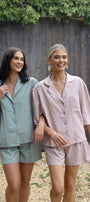 Linen Bridesmaid Pyjamas | Rose Linen Lounge Set
