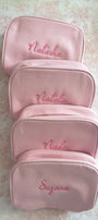 Personalised Makeup Bags in Blush Pink