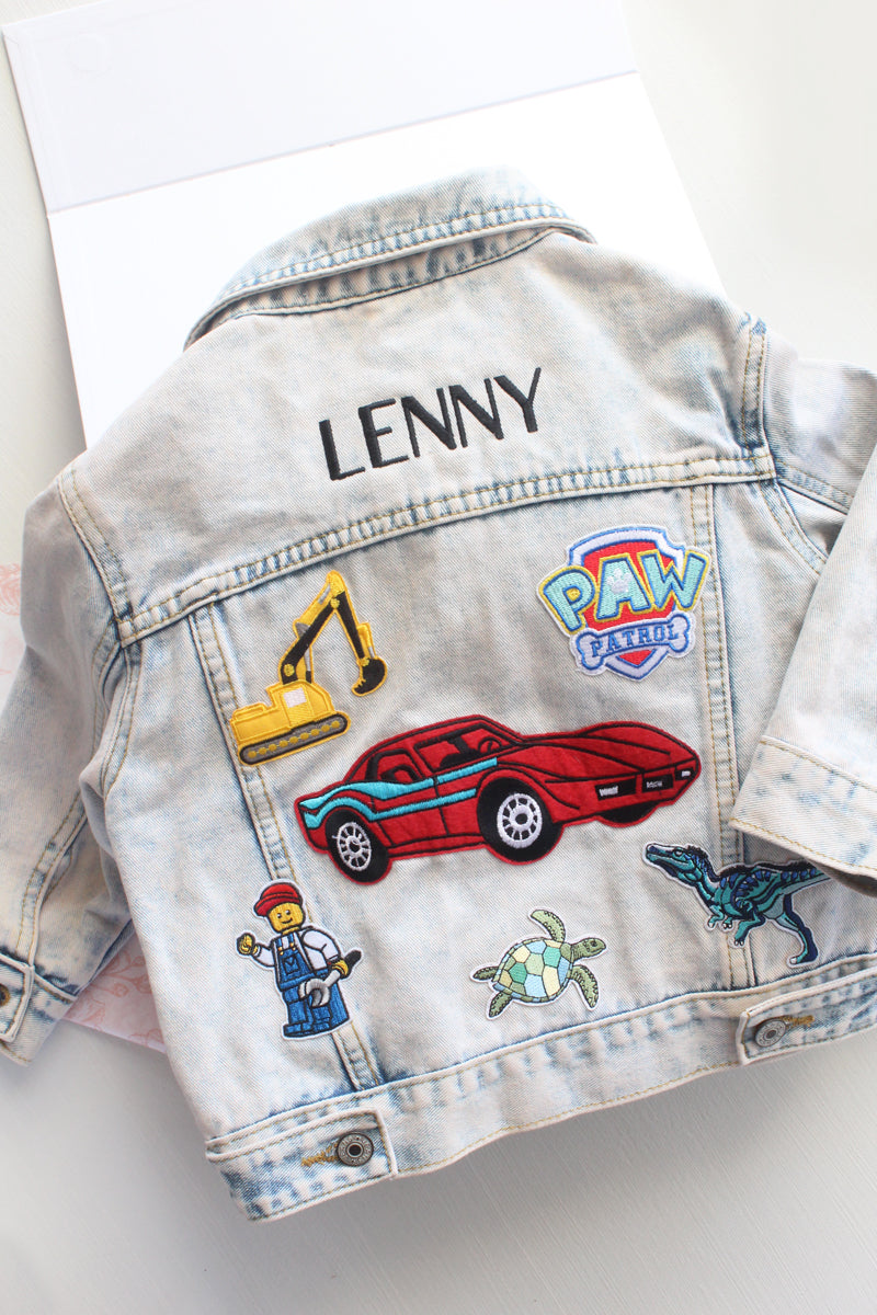 Personalised Patch Denim Jacket Boys