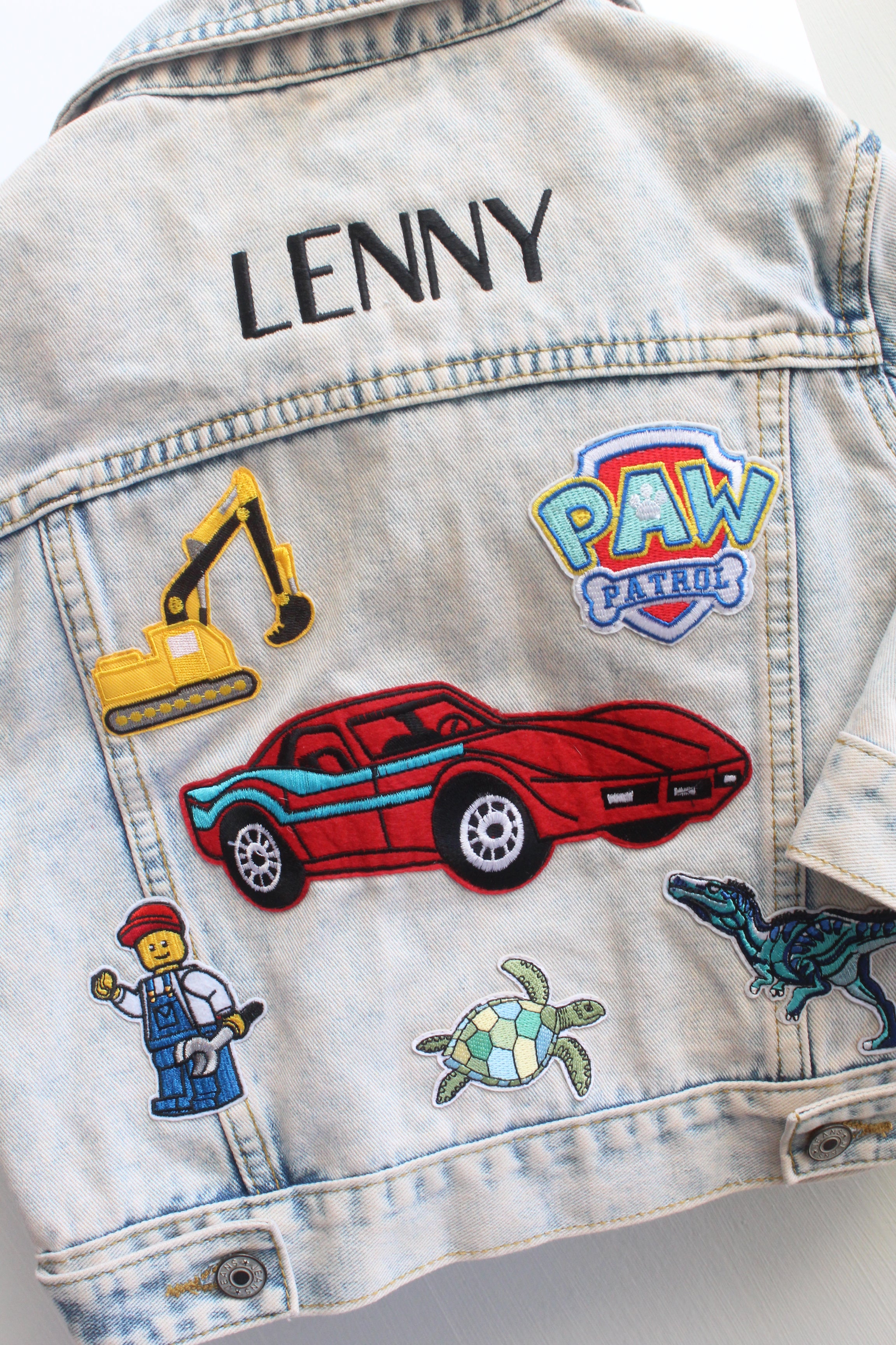 Personalised Patch Denim Jacket Boys