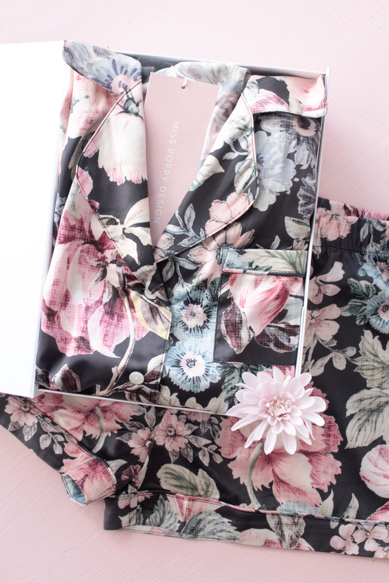 Floral Satin Pyjamas Gift Idea