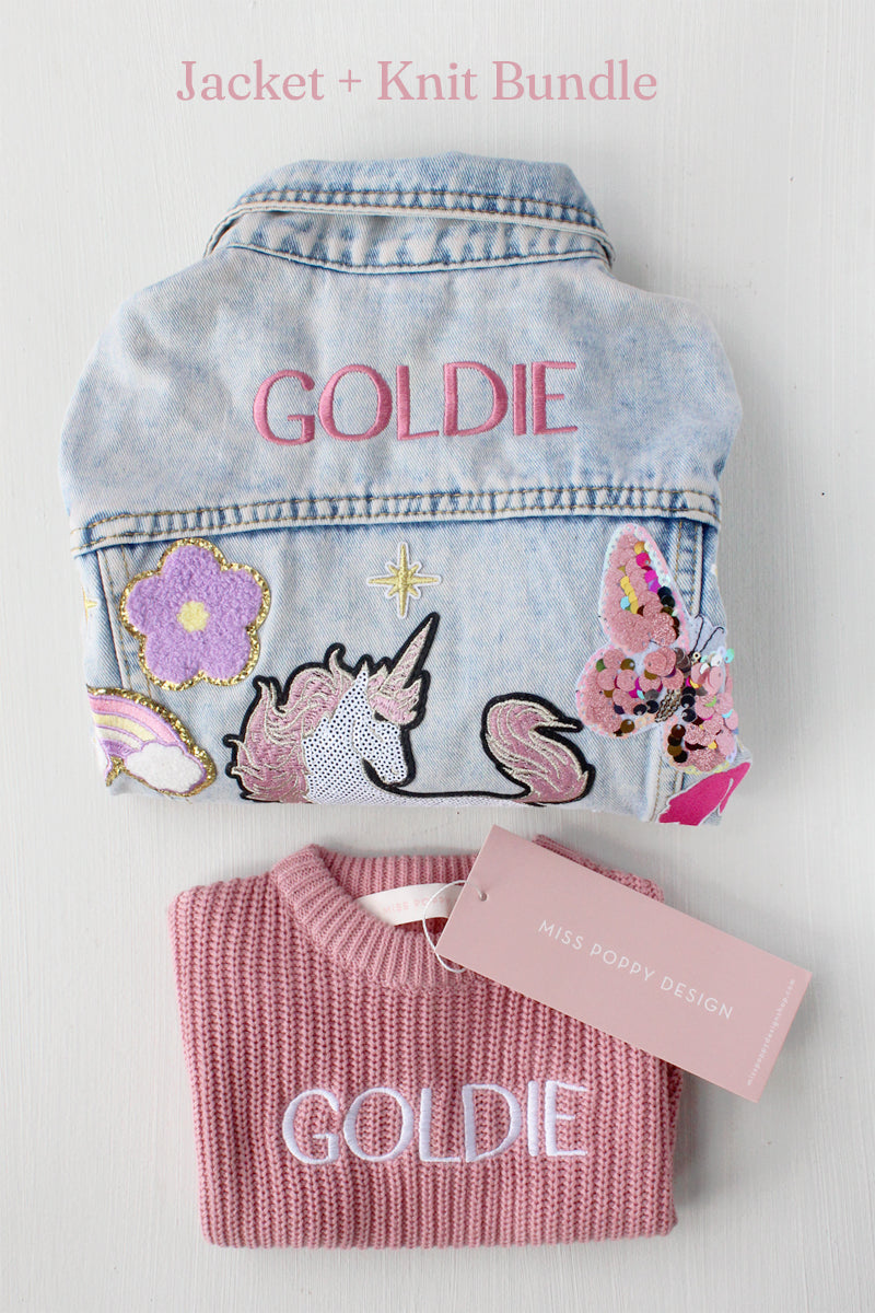 Personalised Patch Jacket + Knit Bundle