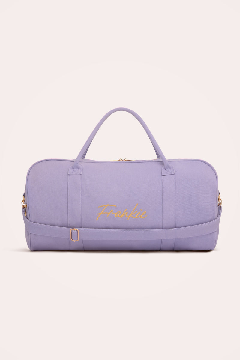 Purple Duffle Bag with Custom Name