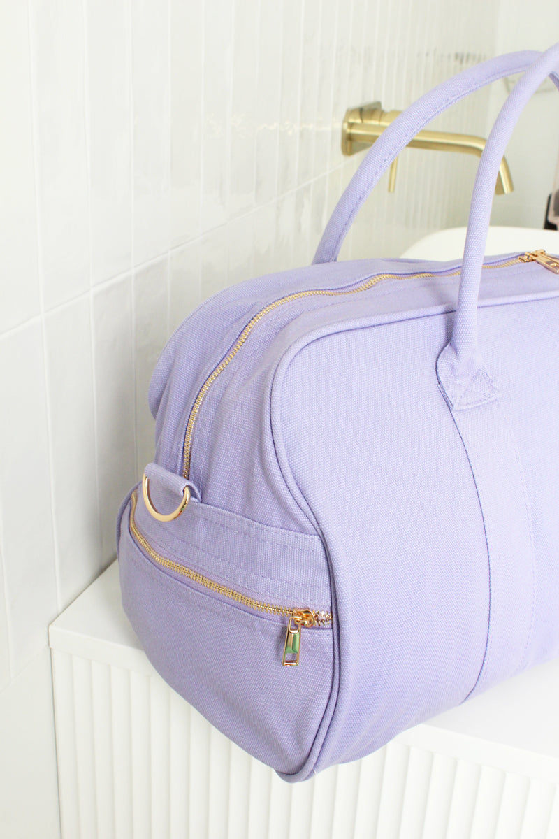 Custom Duffle Bag Lilac | Personalised Dance Bags | Personalised Bags