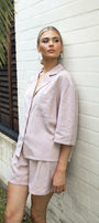 Linen Bridesmaid Pyjamas | Rose Linen Lounge Set