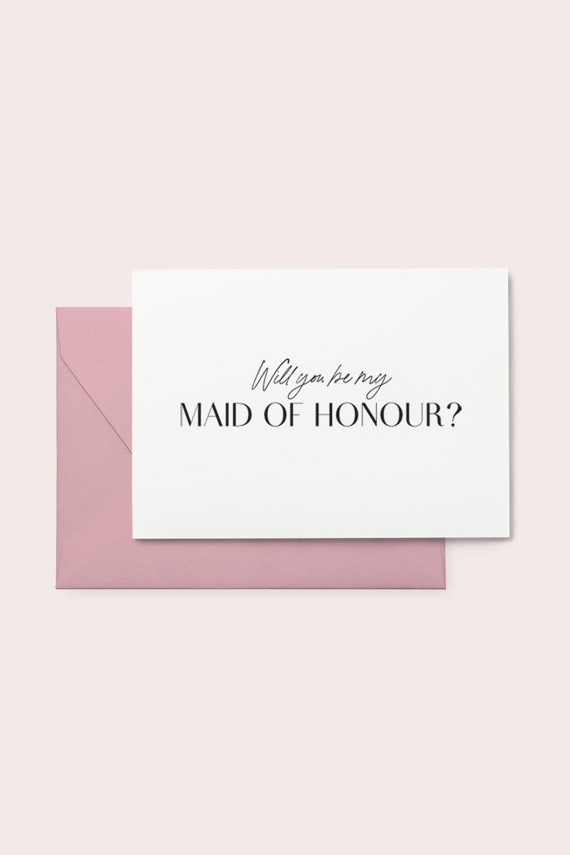 Maid of Honour Proposal Card
