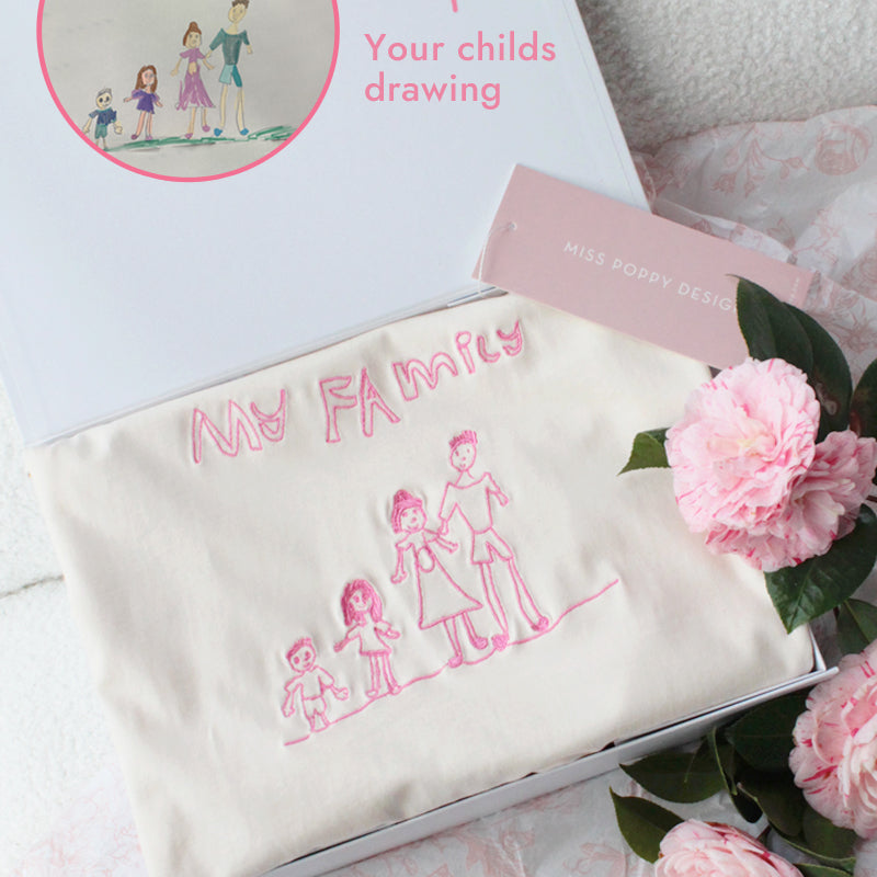 Personalised Women's Line Drawing Tee - Ecru