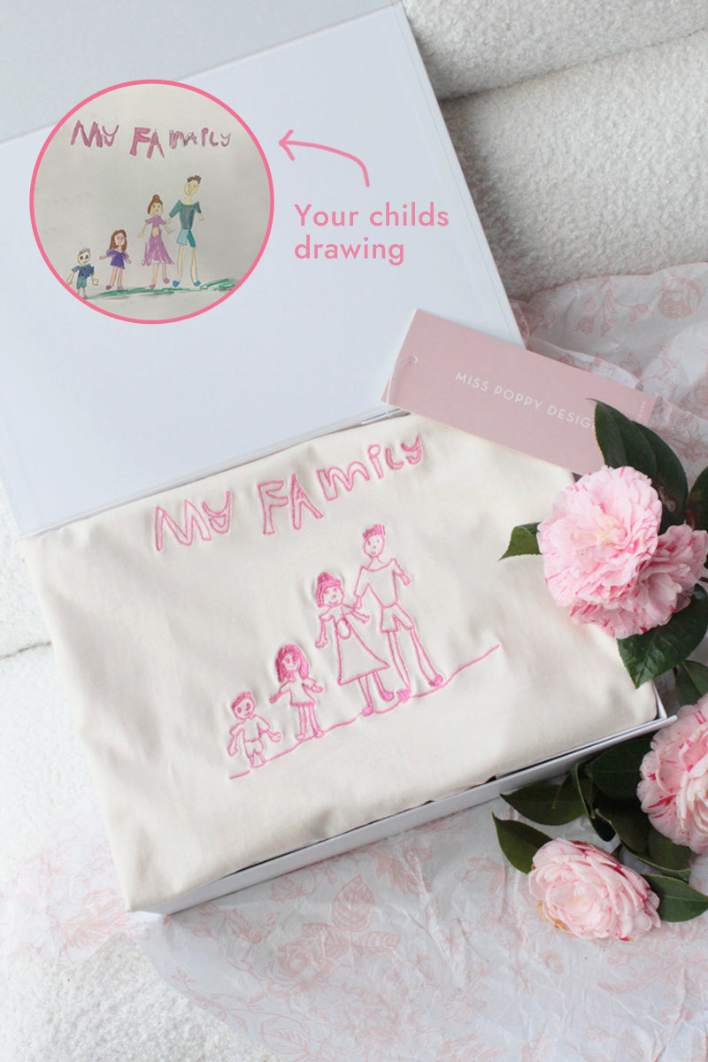 Personalised Women's Line Drawing Tee - Ecru