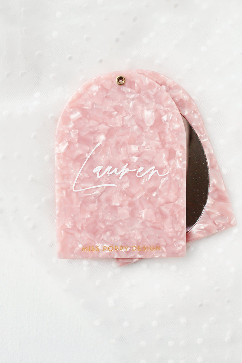 Personalised Compact Mirror | Bridesmaid Mirror | Bridal Party Gift