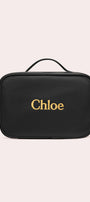 Personalised Black Makeup Case | Monogrammed Vanity Bag