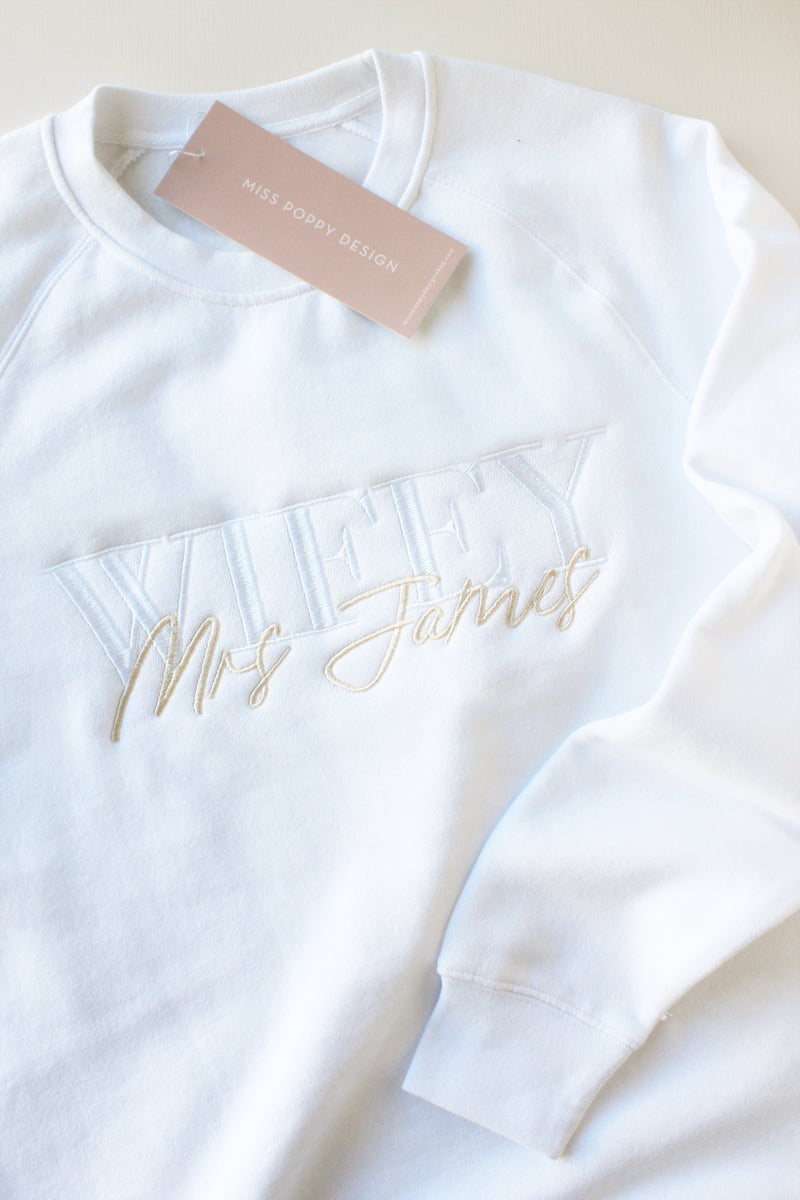 Personalised Wifey Loungewear Sweater