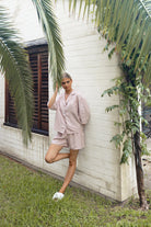 Linen Bridesmaid Pyjamas | Rose Linen Lounge Set