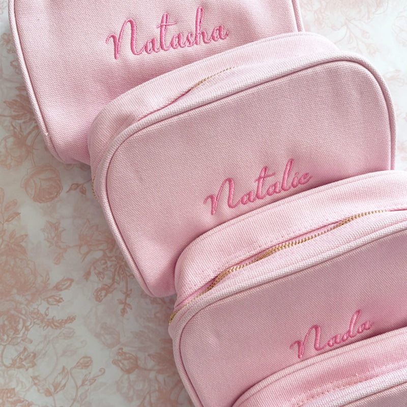 Personalised Makeup Bag Blush Pink