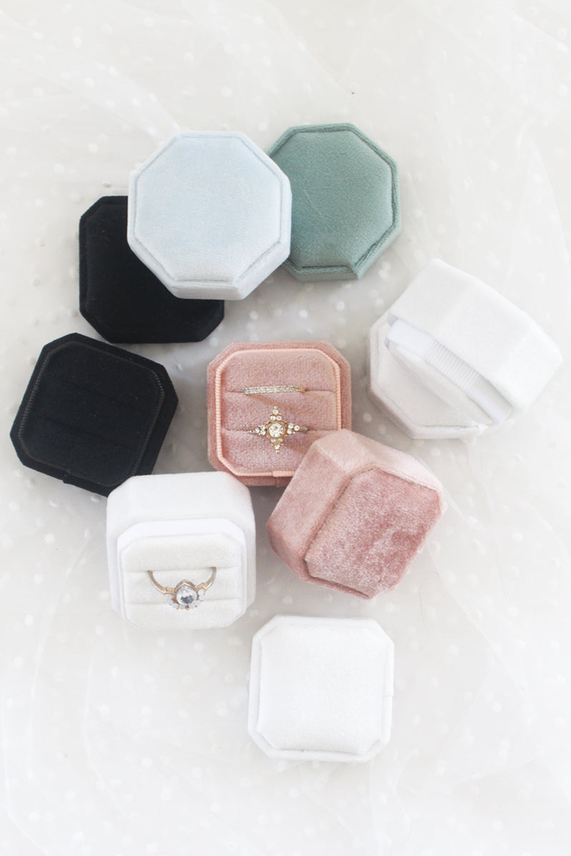 Luxe Velvet Ring Box | Wedding Ring Box Australia | Wedding Ring Box