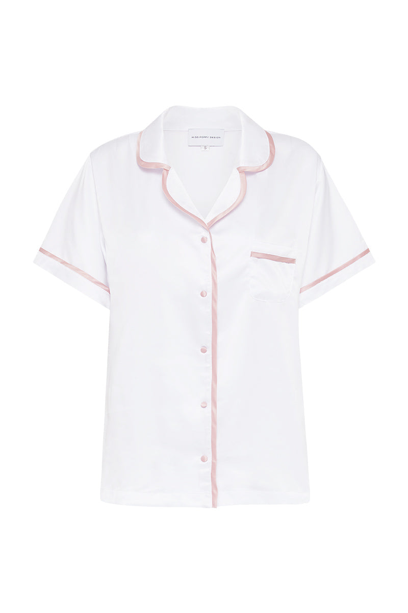White Satin Bridesmaid Pyjamas | White Bride PJs