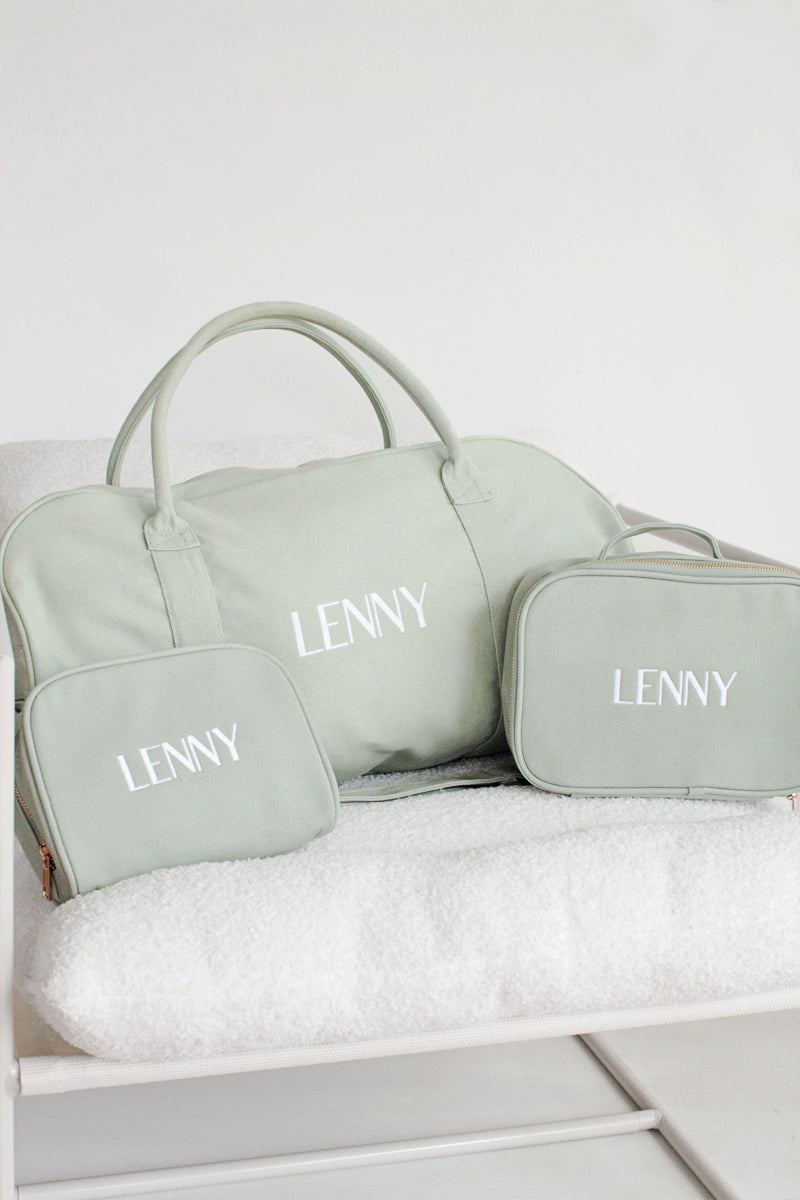 Personalised Bags | Sage Duffle Bag Set with Name